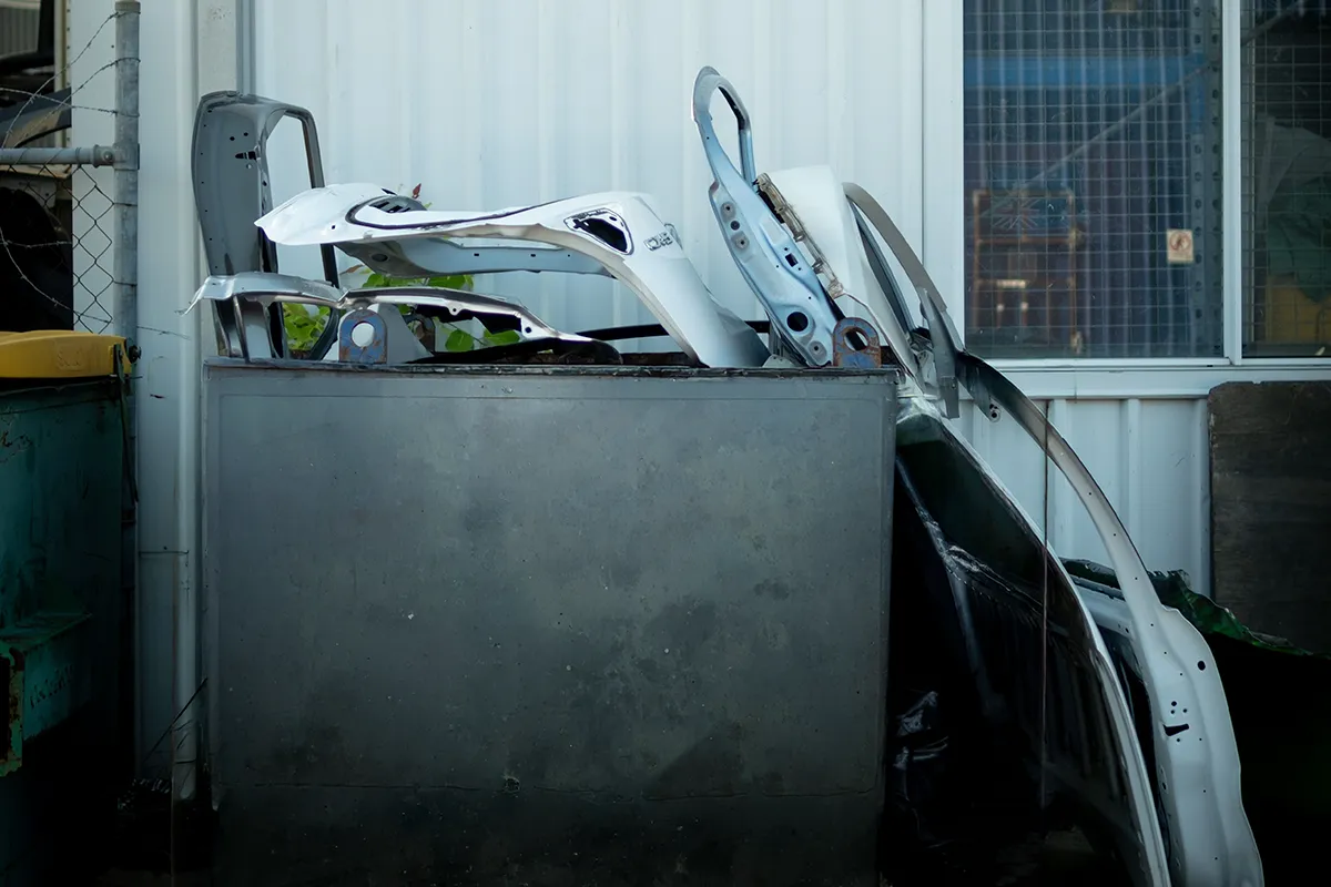 A dump with scrap metal